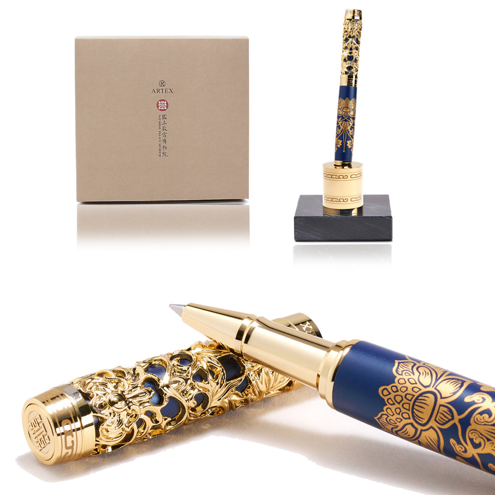 Neko團購限定｜ARTEX x 故宮 金番花鋼珠筆禮盒-4色可選