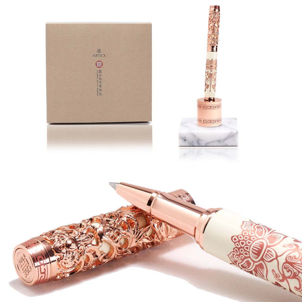Neko團購限定｜ARTEX x 故宮 金番花鋼珠筆禮盒-4色可選