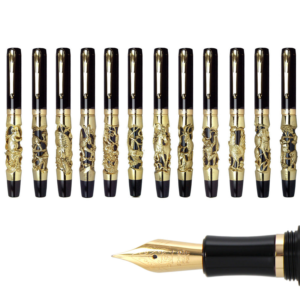 ARTEX亮金生肖鋼筆墨水超值禮盒-共12款可選